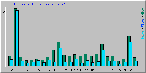 Hourly usage for November 2024