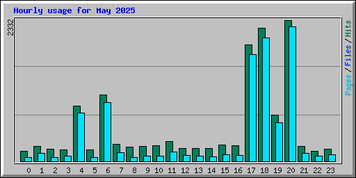 Hourly usage for May 2025
