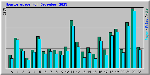 Hourly usage for December 2025